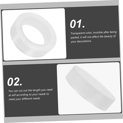 Homoyoyo 1Roll Double Sided Nano Tape Fixing Sticker Strong Adhesive Transparent Wall Mounting Tape Washable and Residue for Various Surfaces