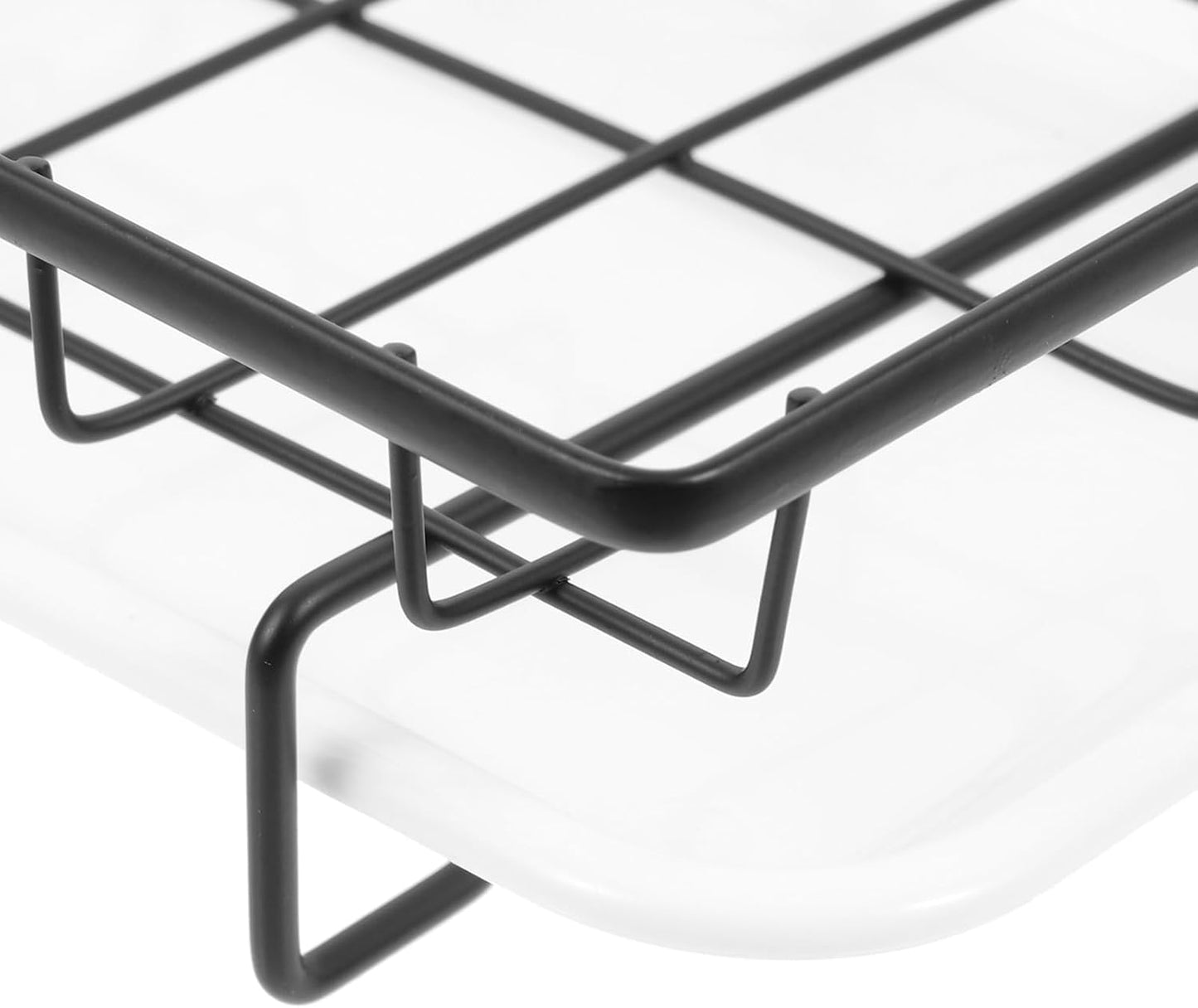 GLEAVI Multifunctional Kitchen Sponge Holder and Draining Rack, Black Wall-Mounted and Desktop Dishcloth Storage Organizer for Sink, Kitchen Essentials, Space-Saving Cleaning Tool Rack
