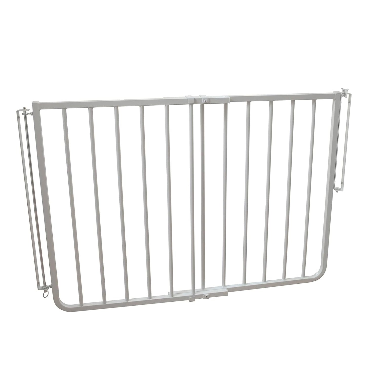 Cardinal Gates SS30 Stairway Special Baby Gate for Top of Stairs - Adjustable Indoor Dog Gate - Aluminum Metal Safety Gate for Kids & Pets - 27 to 42.5 Inches Wide - White