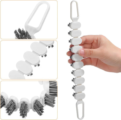 4 Pcs Bendable Crevice Cleaning Brush Set for Kitchen and Bathroom Sink Faucets Multi-Functional Hard Bristle Scrub Brushes