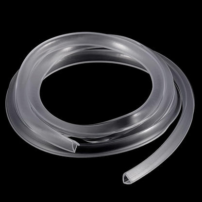 uxcell U Channel Edge Trim, 4.9ft Length Soft Rubber Guard Seal Strip Edge Protector Fit for 1-2mm Edge, (9/32" W x 5/32" H) Clear