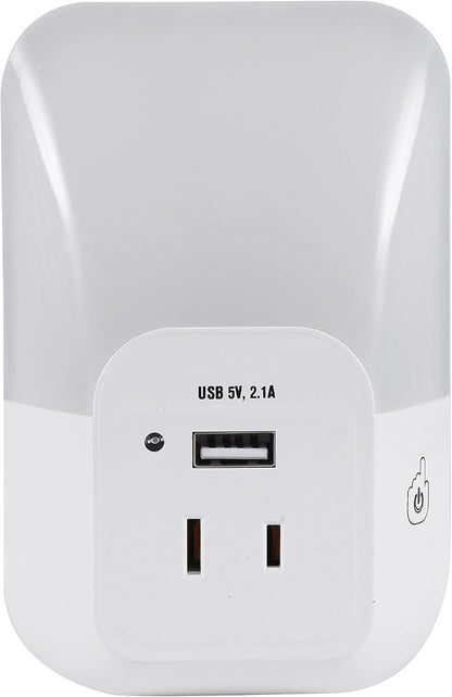 LEDVANCE Sylvania LED Mini Automatic Plug-in Night Light with Sensor, Motion Activated, Dusk to Dawn, Warm White, Plug-in Type - 1 Pack (64988)