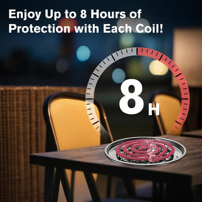 24 Extra Strength Mosquito Repellent Coils with 1 Metal Holder & 6 Stands, Citronella Incense Mosquito Coils Outdoor Patio Yard Camping Use, Long Lasting 6-8 Hrs Plant-Based Mosquito Coil Incense