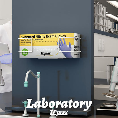 XL Gloves Box Holder,Wire Rack Dispenser for Gloves - Tissues Paper Towels Organizer - Mounting Accessories Included - Holds up to 3 Boxes - Perfect for Lab, Food Service and Home