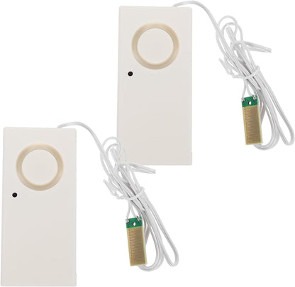 Veemoon 2pcs Water Level Alarm with Ultra Sensitive Abs Sensor for Bathtub and Kitchen Sink Overflow, Real Time Leak Detection for Bathroom and Kitchen Safety