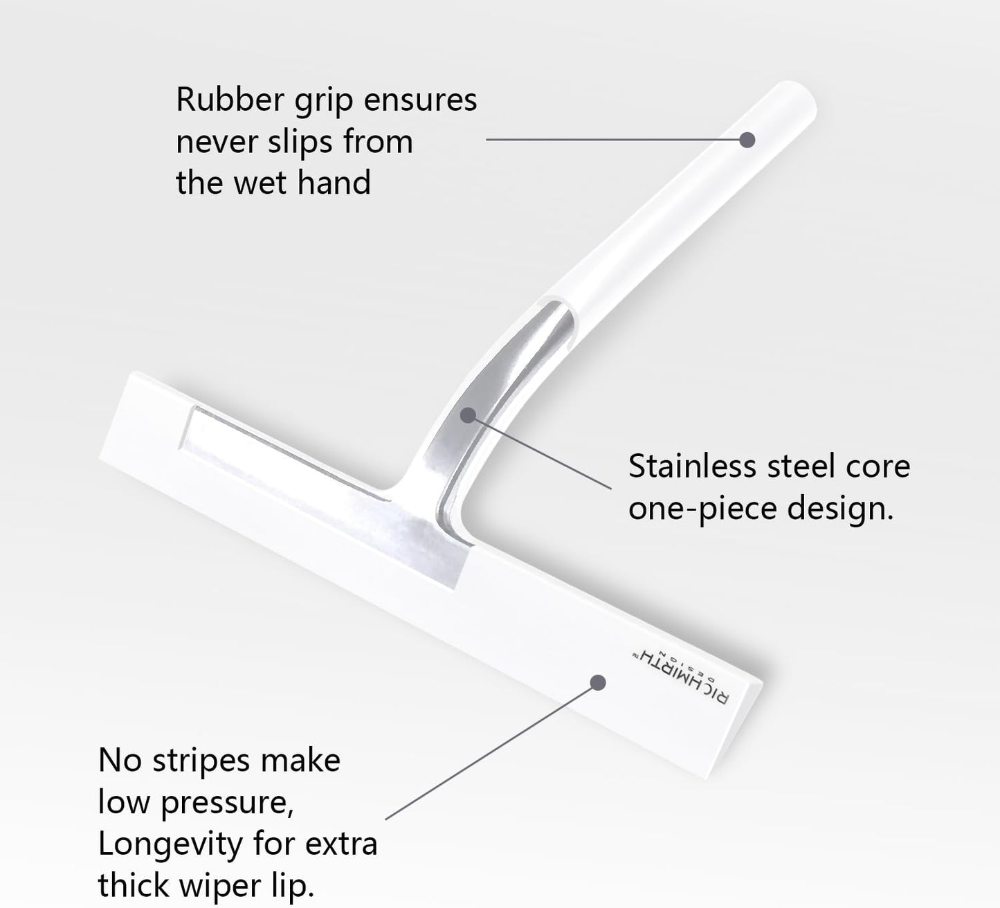 Shower Glass Cleaner Squeegee, 9 Inch Width Silicone Bathroom Squeegee for Shower, Glass, Car Window, Mirror - Green
