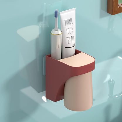 Magnetic Toothbrush Holder,sgzscl Flexible Wall Mounted Cup Water Drain Space Saving Storage Suction Organizer for Bathroom