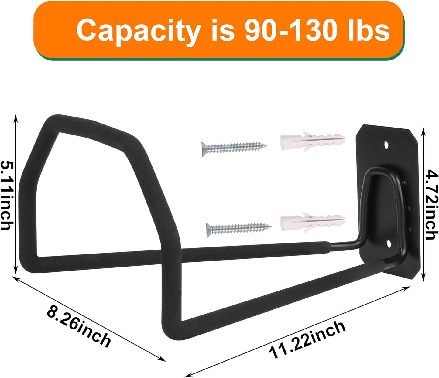 PeoMev Garden Hose Holder Wall Mount - Heavy Duty Water Hose Holders for Outside, Metal Hoses Hanger Sturdy Hose Reel Hooks for Garden