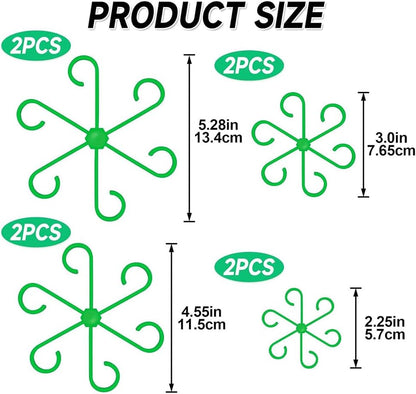 Brimoon 8pcs Plant Stem Support for Indoor Plants, 4 Sizes Reusable Monstera Plant Stem Stabilizer, Plant Stem Holder for Thriving Growth