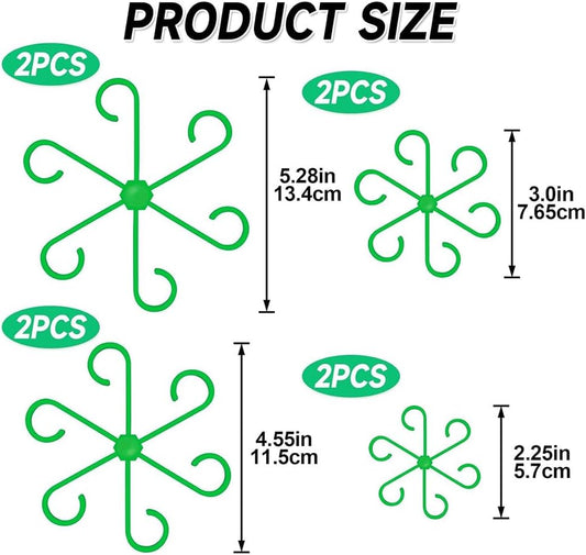 Brimoon 8pcs Plant Stem Support for Indoor Plants, 4 Sizes Reusable Monstera Plant Stem Stabilizer, Plant Stem Holder for Thriving Growth