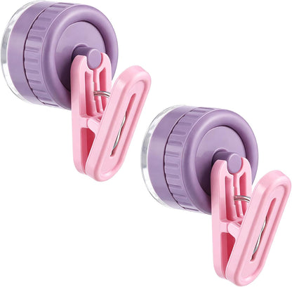 Geelin Dish Glove Clip with Suction Cup Easy Install Removable Transparent Plastic Wall Mounted Hook for Kitchen Use Space-Saving Washable Design for Dish Gloves Towels(2 Pcs)