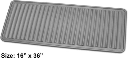 WeatherTech BootTray for Entryway - Durable Mat for Boots, Shoes, Traps Water and Dirt (16"x36") - Black