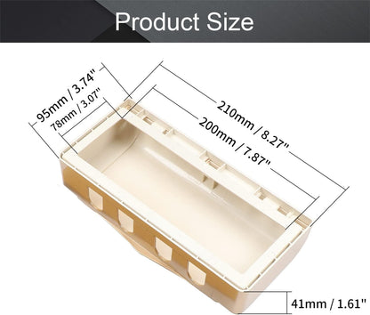 Fielect 2Pcs Weatherproof in Use Outlet Cover Plug Receptacle Protector for Retrofit Siding Construction Transparent 118 Type 210x100x47mm