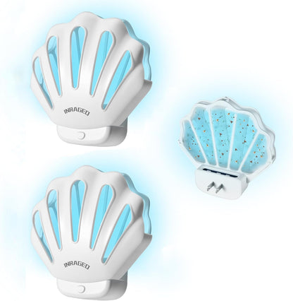 Gnat Traps for House Indoor HU002 Plug-in Fly Trap Indoor, Electric Gnat Killer Indoor Catcher Flying Insect Trap with Night Light UV Attractant Catcher for Bedroom, Kitchen, Office (1 Pack, White)