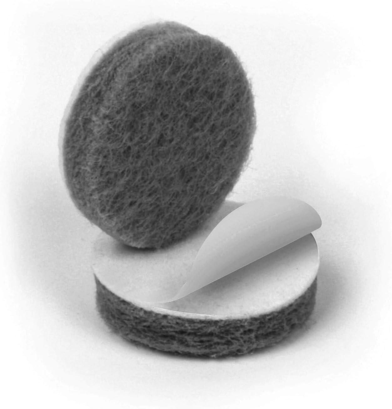 Slipstick Premium Wool Felt Furniture Pads/Floor Protectors (1 Inch Round Value Pack) Includes 40 Heavy-Duty Felt Chair Leg Pads with Self-Stick Adhesive, Gray, CB115