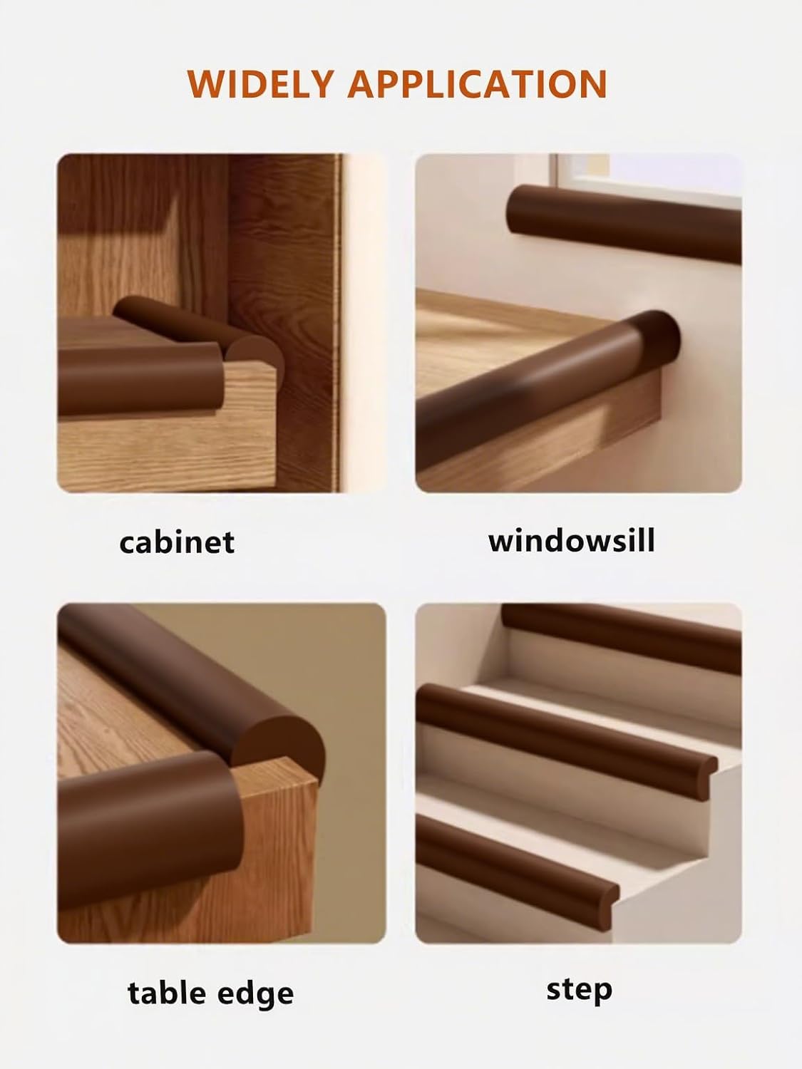 16.4FT L-Shape Baby Corner Protector Guards, Pre-Taped, 0.47''Thick | Edge Safety Bumpers for Furniture & Sharp Table Corners, with 10 Corners, Waterproof Soft Foam Adhesive Guard Cushion, White