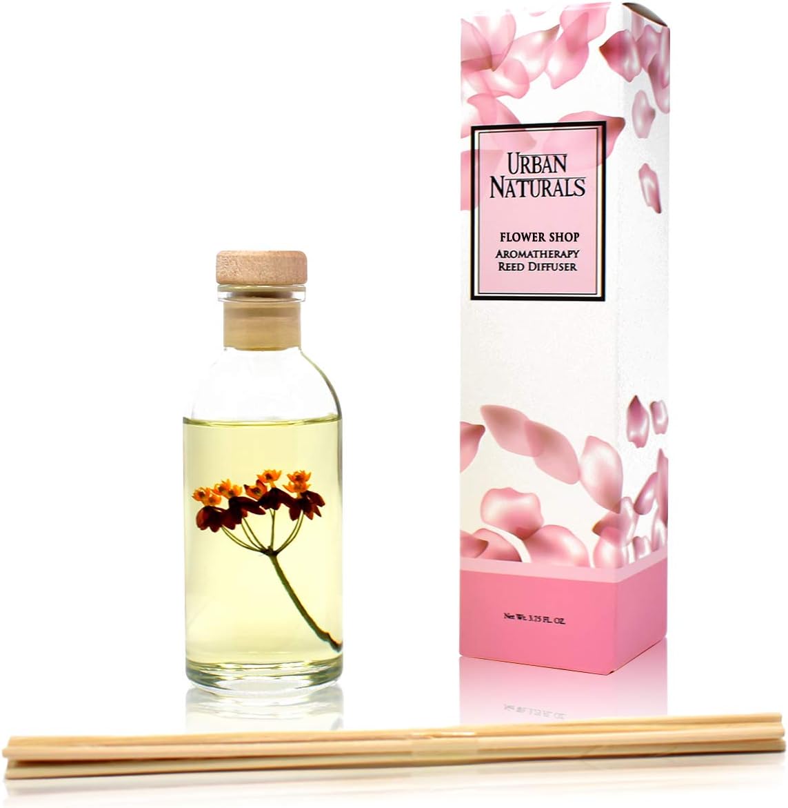 Urban Naturals Smoked Vanilla Reed Diffuser Set with Vanilla Bean, Sandalwood & Leather | Made in the USA - Colors C