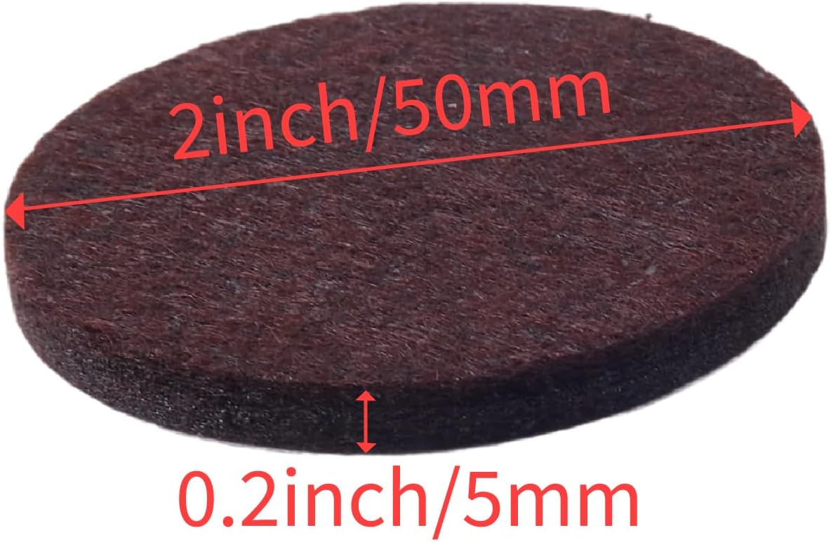 Furnigear 1.5x1.5 Inch Square Felt Furniture Pads, 18Pcs Self-Adhesive Floor Protectors for Chair Legs, Hardwood Floors - Cuttable, Anti-Scratch, Brown