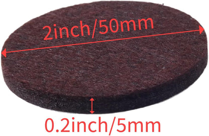Furnigear 1.5x1.5 Inch Square Felt Furniture Pads, 18Pcs Self-Adhesive Floor Protectors for Chair Legs, Hardwood Floors - Cuttable, Anti-Scratch, Brown