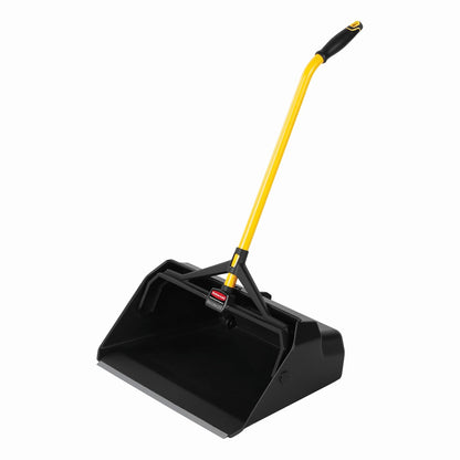 Rubbermaid Commercial Products Maximizer 36" Push to Center Push Broom Polypropylene Fill Black Angled Sides Medium Bristles for Indoor/Outdoor Multi-Surface Use
