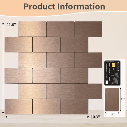 DICOFUN 10-Sheet Polished White Thick PVC Peel and Stick Backsplash, Ceramic Look Subway Tile White Kitchen Backsplash Peel and Stick Wall Tiles