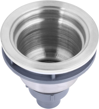Kitchen Sink Strainer for Stainless Steel Sinks 304 Stainless Steel Drain Filter with Removable Deep Cup Sealing Lid & Heavy-Duty Food Debris Trap