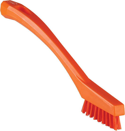 Vikan 44017 Brush,Detail,Stiff,9" x .5",PP/PBT,Orange