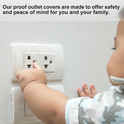 MECCANIXITY 24 Pack Outlet Covers Proofing, Plug Covers Easy Installation Electric Plug Protectors Safety Socket Cover Plugs Protector Black