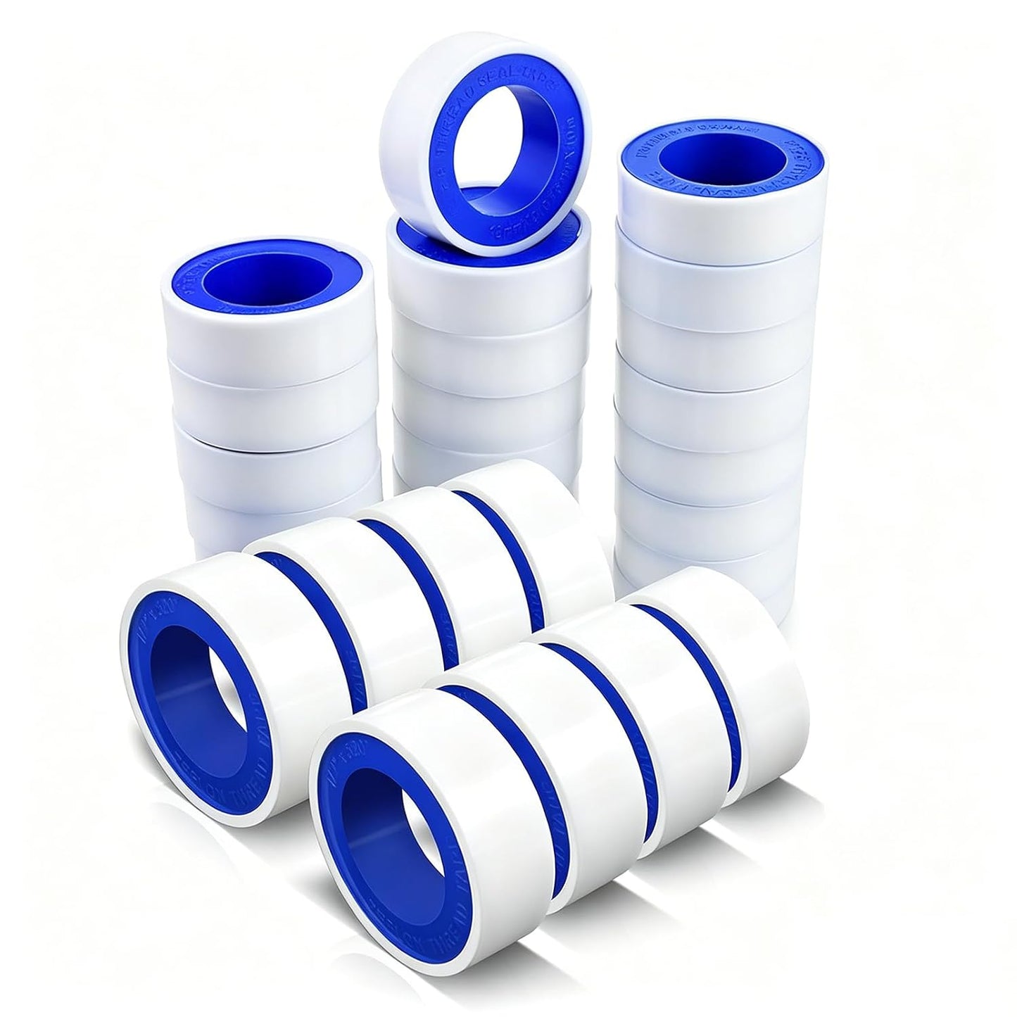 30 Rolls 1/2 Inch(W) × 394 Inches(L) Teflon Plumbers Tape | Plumbing waterproof seal tape for plumber,plumbing thread tap air head and pipe sealing.