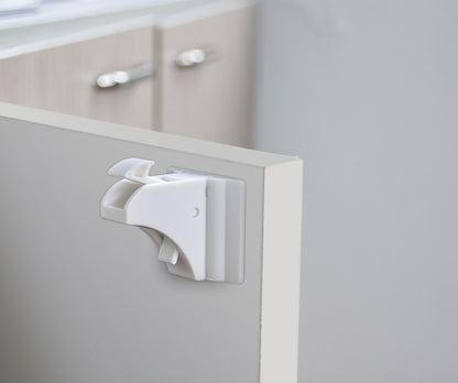 Norjews Child Safety Adhesive Magnetic Cabinet Locks (20 Locks and 3 Keys), Easy Install in Seconds, No Screws or Drilling, Invisible Baby Proof Locks for Cabinets and Drawers