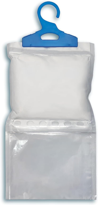 Humidi Free Hanging Dehumidifier Bags-4 Pack, Moisture Absorber for Closet, Bathroom & Basement, Humidity Control Hanging Bags, Fragrance-Free, Space Saving Design