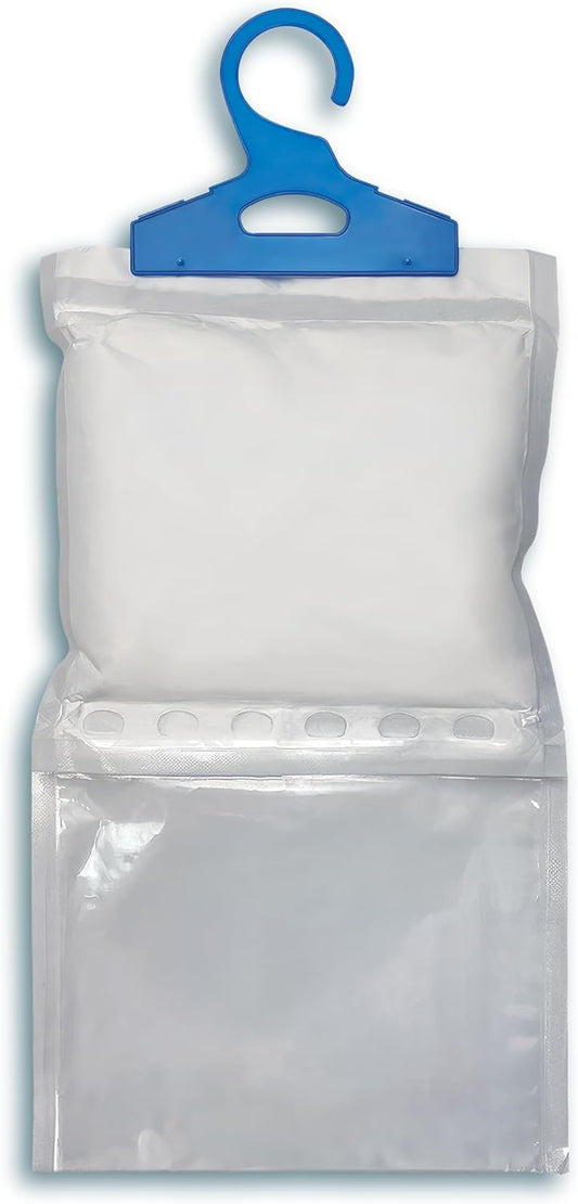 Humidi Free Hanging Dehumidifier Bags-4 Pack, Moisture Absorber for Closet, Bathroom & Basement, Humidity Control Hanging Bags, Fragrance-Free, Space Saving Design