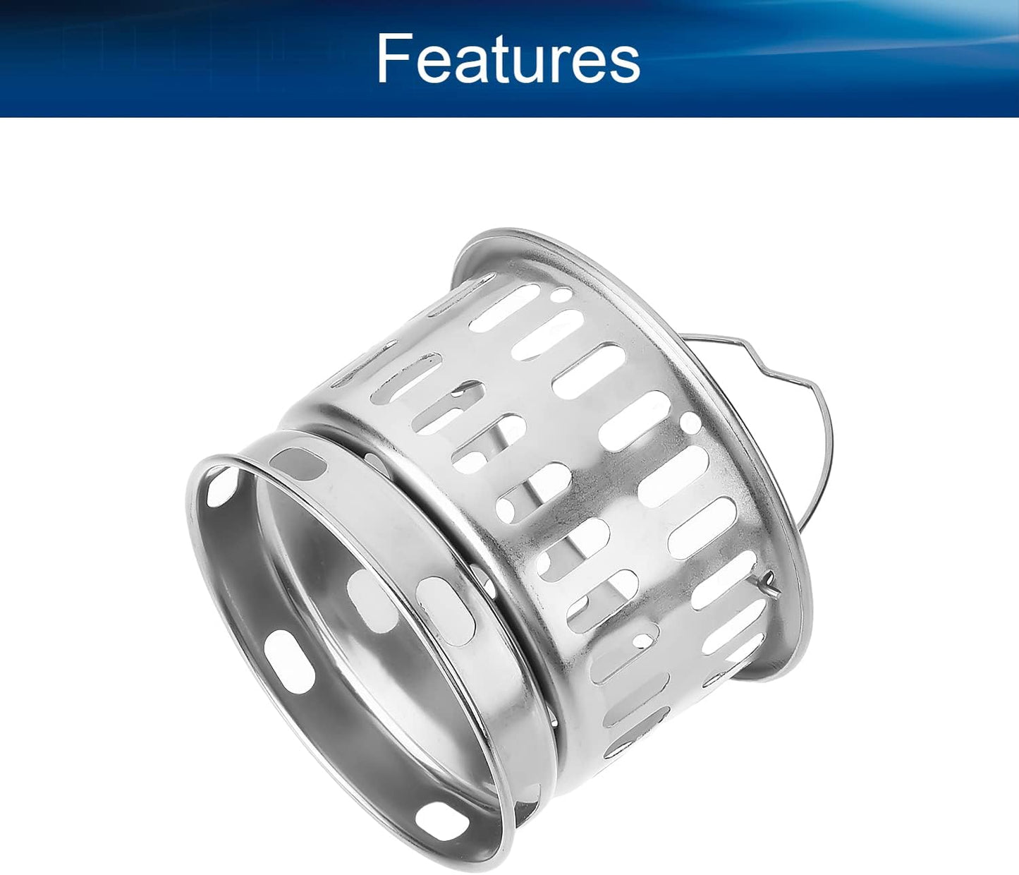 2PCS Sink Strainer Basket with Handle 3.03 inch Diameter Deep Cup with Handle Sink Drain Strainer Stainless Steel for Kitchen Sinks Tank