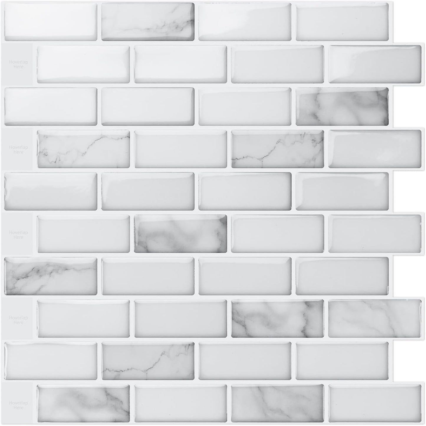 Art3d 10-Sheet Kitchen Backsplash Tiles Peel and Stick, Self Adhesive Wall Tile Sticker for Kitchen Island Bathroom Laundry Room RV Renter 12" x 12" - Jade Green