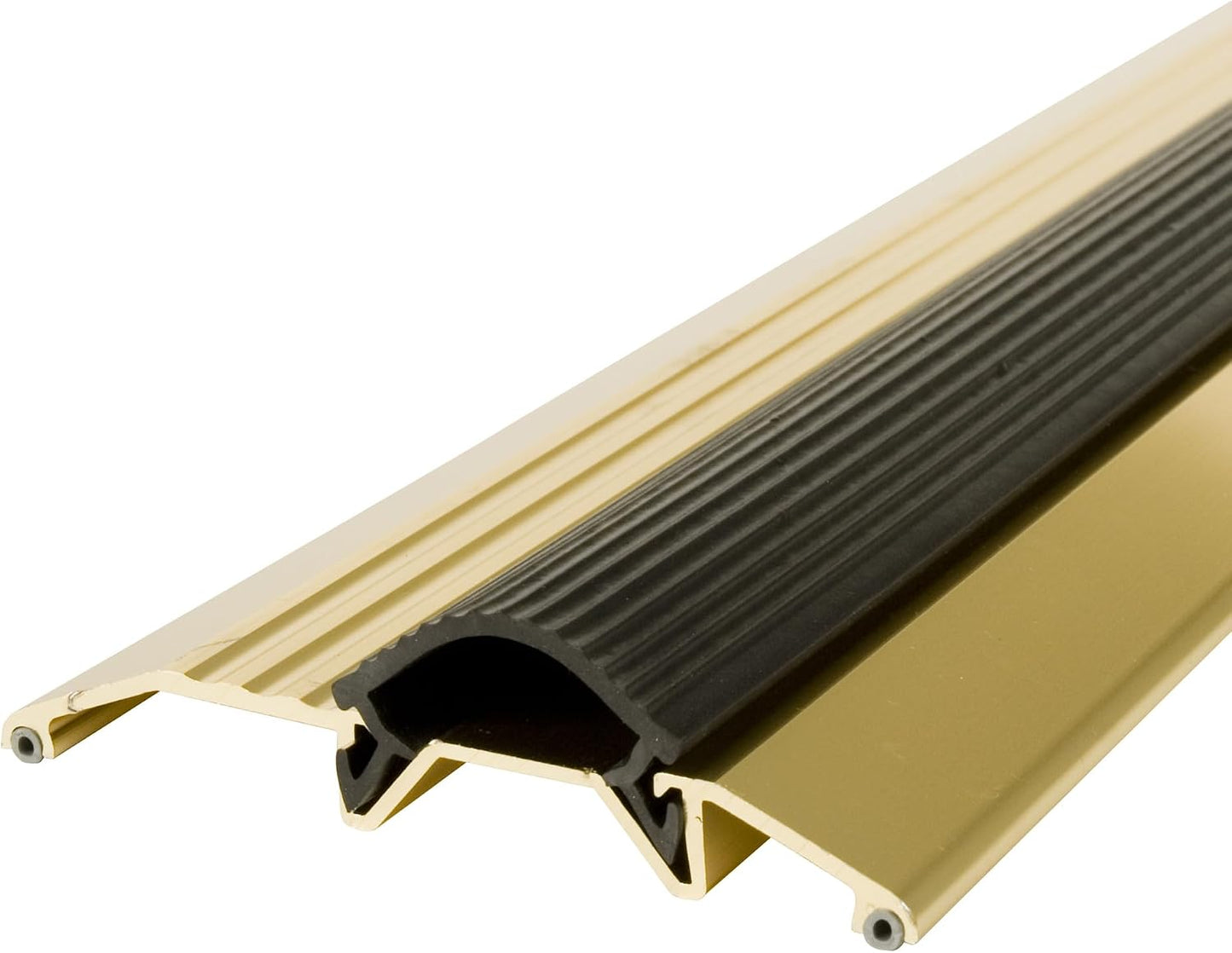 M-D Building Products 08102 3-3/4 in. x 3/4 in. x 36 in. Silver Aluminum and Vinyl Heavy-Duty Low-Profile Threshold