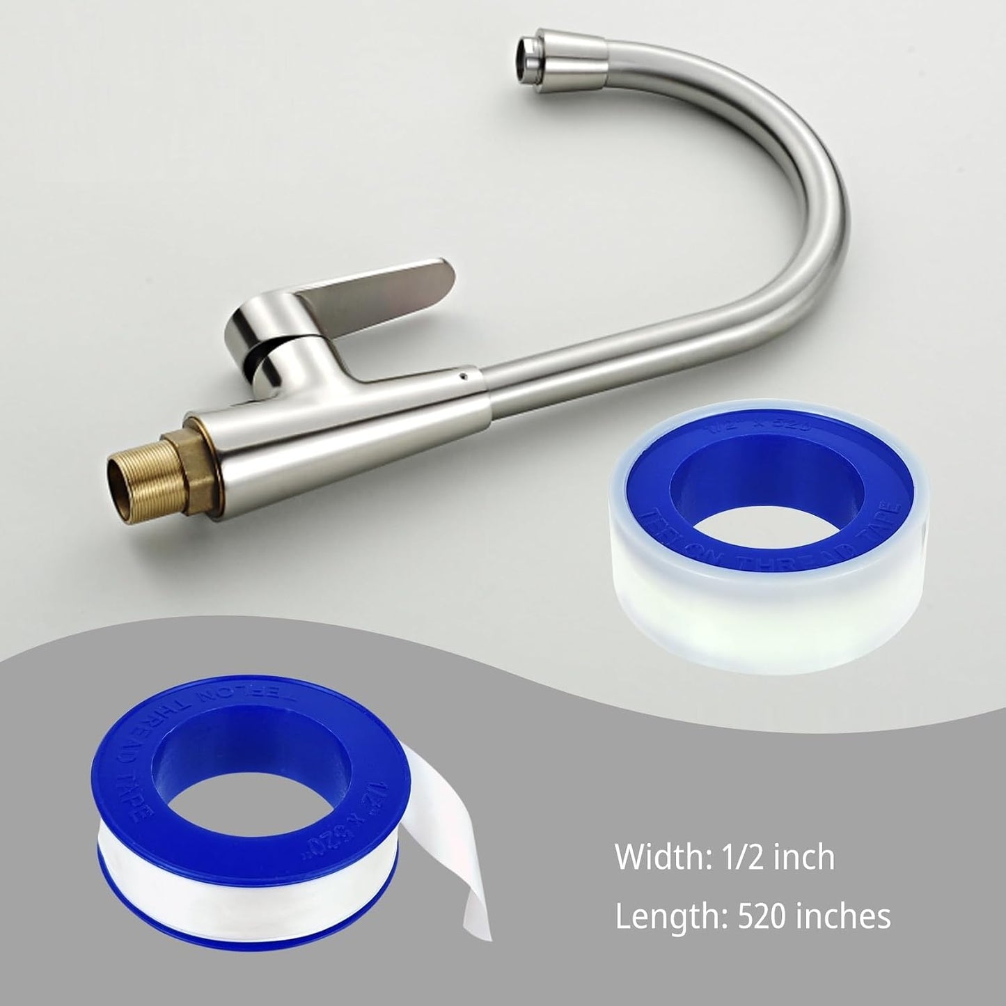 1 Roll Plumbers Tape, Teflon Tape for Shower Head Water Proof, Thread Sealant, Plumbing, Water Pipe (1)