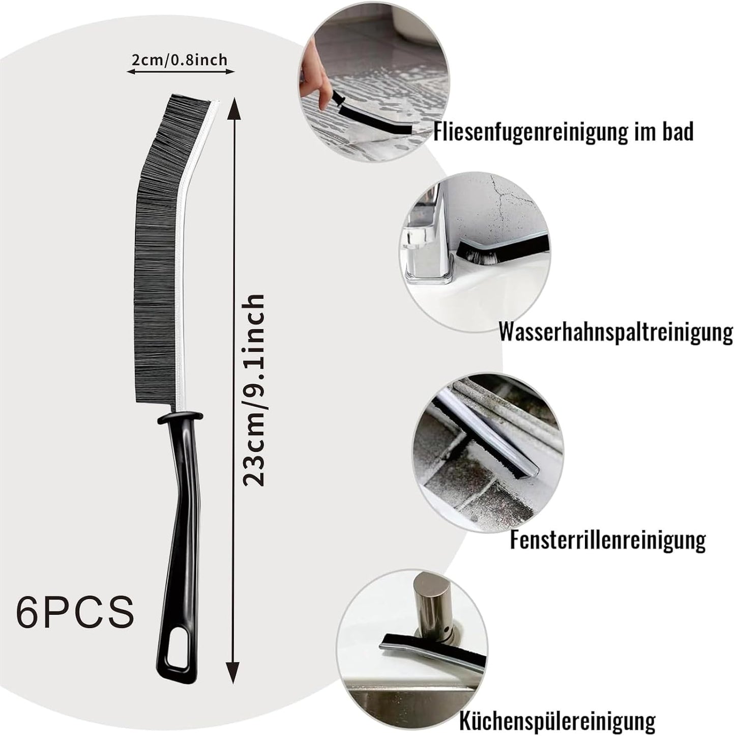 18Pcs Crevice Gap Cleaning Brush,Door Window Track Groove Corner Crevice Cleaning Brushes for Cleaning Window Grooves, Bathroom, Toilet Corner, Kitchen, Faucet, Sink