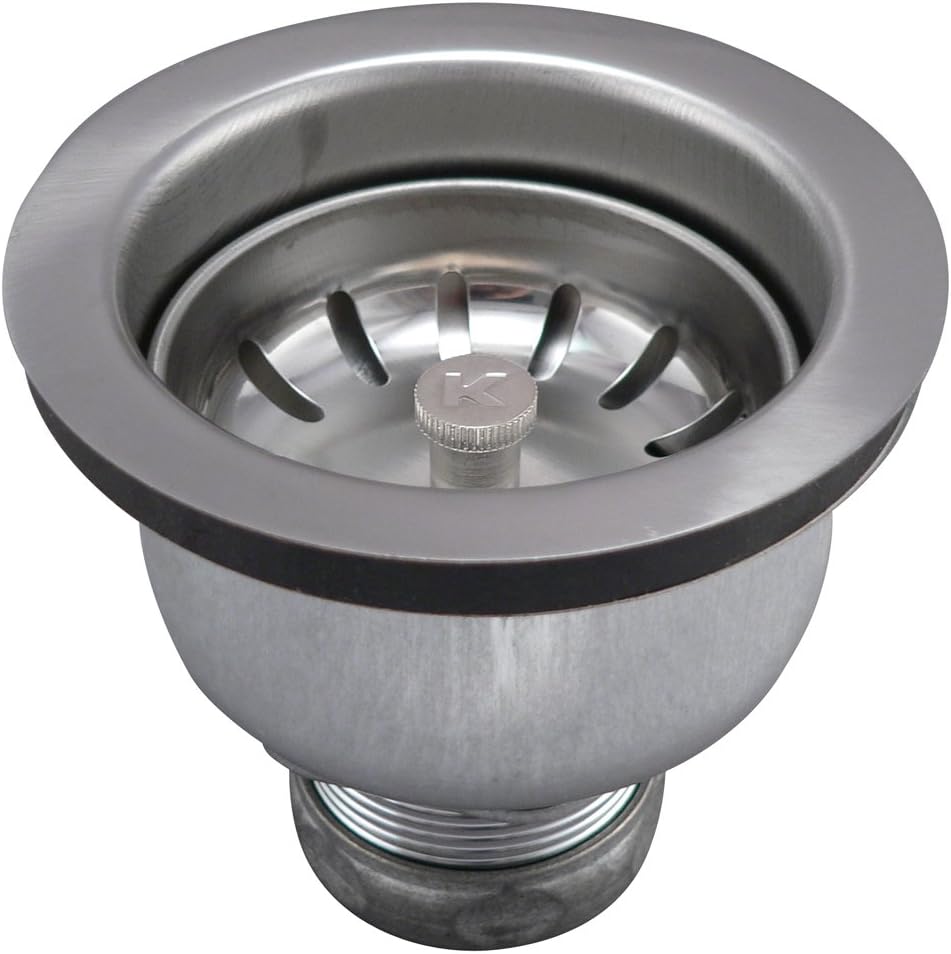 Keeney 1434SS Deep Cup Sink Strainer with Power Ball Basket, Stainless Steel