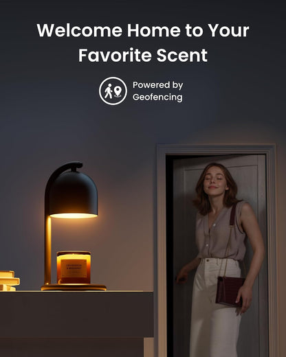 SwitchBot Smart Candle Warmer Lamp with Timer & Voice Control — Dimmable Flameless Candle Wax Melter, Matter-Enabled for Apple Home & Alexa, Birthday & Mother's Day, Gift for Women, Home Decor
