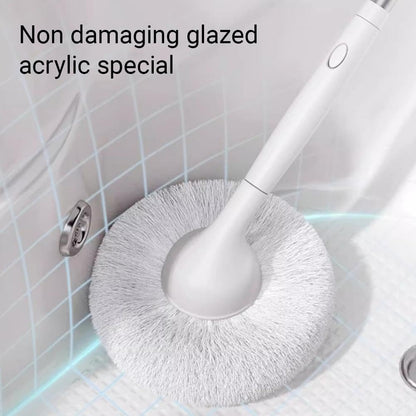 Tub Tile Scrubber Brush with 48" Extendable Long Handle, Adjustable Bathroom Brush, Non-Scratch Soft Tub Brushes Mop for Bathtub Shower Sink Faucet