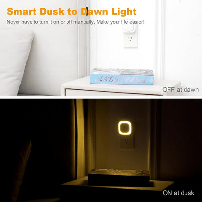 YUNLEX 2 Pack Red Night Light with Dusk to Dawn Sensor, Eye-Care Reflected Glow, 0% Blue Light True Red LED, 3-Level Brightness, Auto On/Off, Plug-in Nightlight for Sleep, Kids, Bedroom, Bathroom