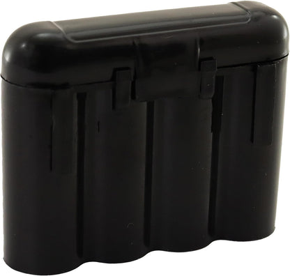 5 Pack Black AA AAA CR123A Battery Holder Storage Cases Snap Close Portable Battery Organizer Boxes