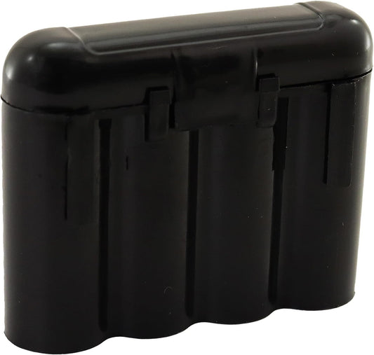 5 Pack Black AA AAA CR123A Battery Holder Storage Cases Snap Close Portable Battery Organizer Boxes