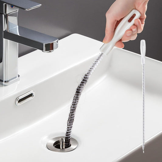 Drain Cleaning Brushs,Sink Drain Clog Remover,Pipe Cleaning Brush,Drain Clog Remover, Drains Cleaner Kitchen Sink,White