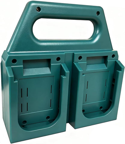 6-Slot Battery Carrying Holder for Makita 18V & 14.4V, Batteries Tool Case Storage Organizer Rack for Makita, Portable and Rugged Battery Caddy with Handle for Jobsite and Mount Bag Use