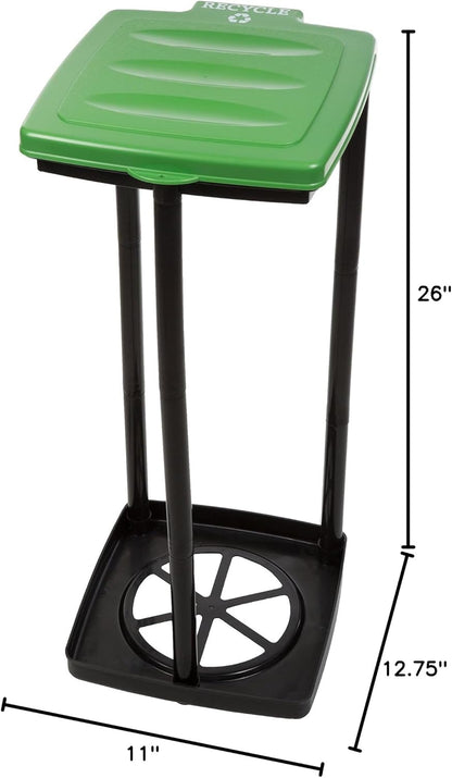 Wakeman Heavy Duty Black Trash Bag Portable Trash Bag Holder Stand with 7 Bags - Collapsible Trash Can Camping, RV, Kitchen, or Tailgate Party Garbage Bag Holder