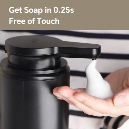 Automatic Foaming Soap Dispenser, Rechargeable Touchless Foam Hand Soap Dispenser for Bathroom, Soap Pump for Kitchen, Water-Resistant, Xmas Gift 10oz