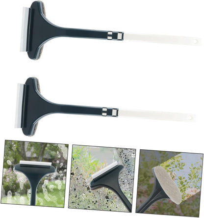 PartyKindom 2pcs Multi-Functional Window Screen Cleaning Brush Set Double-Sided Dust Scrubber for Home Use Effective Window Cleaner Tool for Screen Maintenance