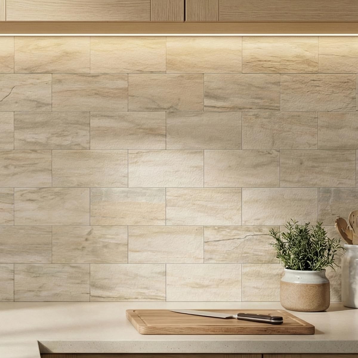 10- Sheet Polished White Peel and Stick Backsplash, 12’’Luxury PVC Ceramic Look Self Stick Subway Tiles, Waterproof Peel and Stick Wall Tiles for Kitchen and Bathrrom