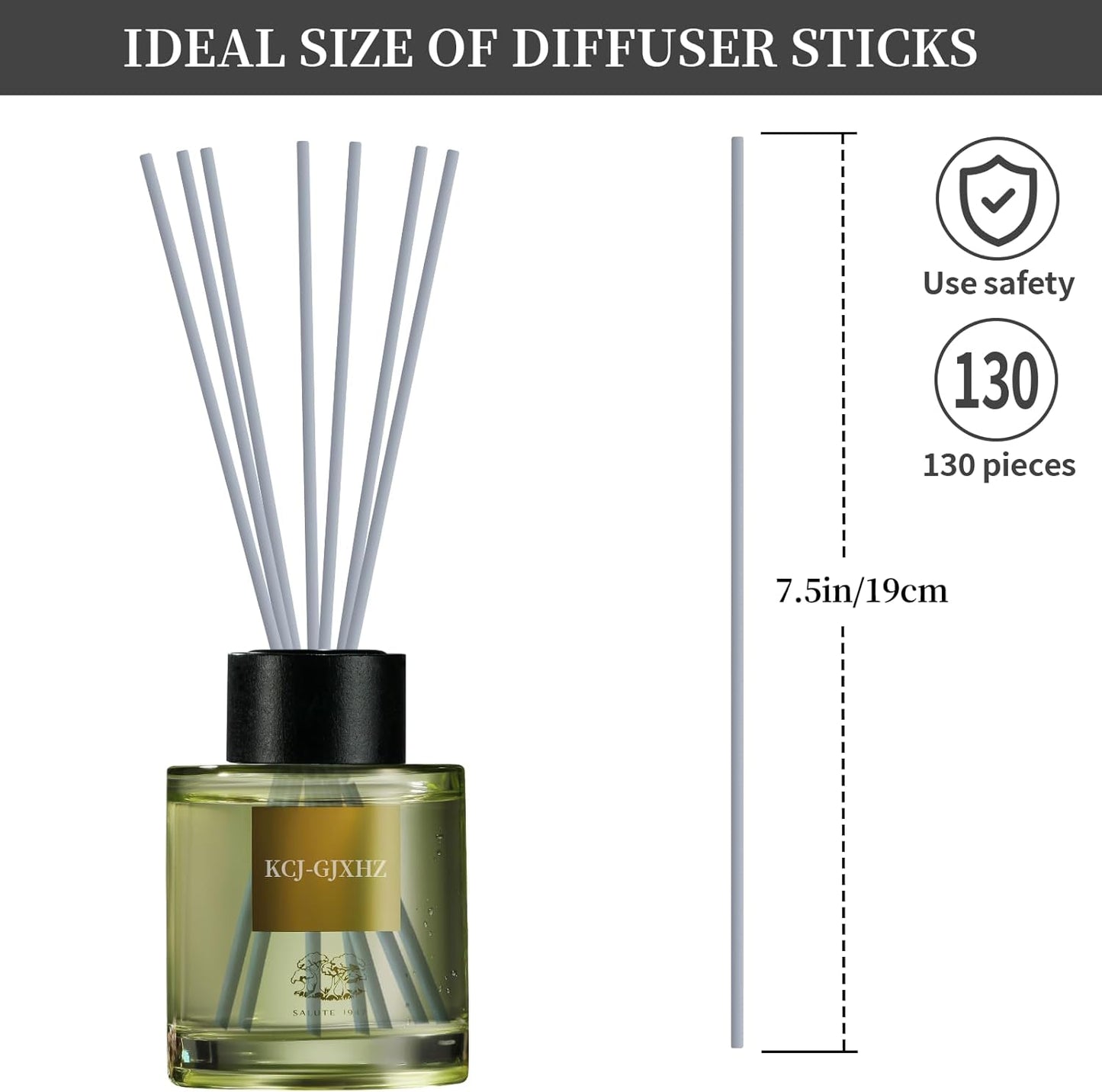 5 Mixed Colors 10inch Diffuser Replacement Sticks - 60Pcs Fiber Reed Fragrance Sticks Refill for Home and Bathroom - Rattan Essential Oil Sticks for Scented Diffuser